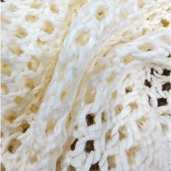 NEW| Women's Crochet Floral Pattern Long Sleeve Lightweight Knit Cadigan - Picture 4 of 8